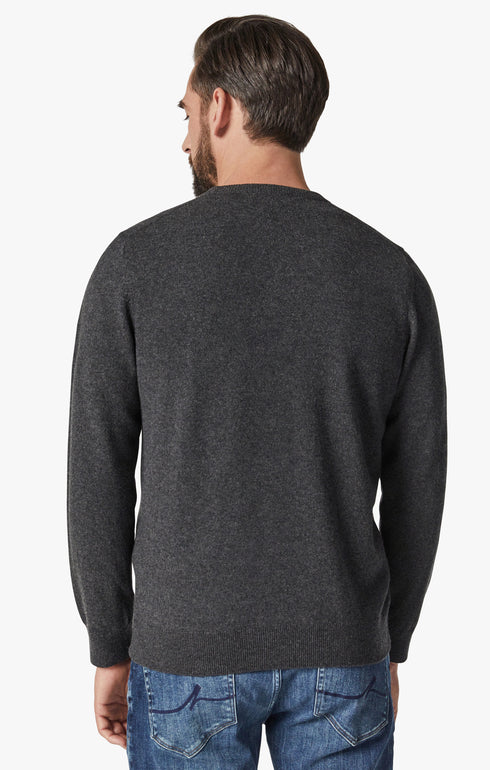 34 Heritage Sweater Cashmere Crew Neck Charcoal-Men's Sweaters-Brooklyn-Vancouver-Yaletown-Canada