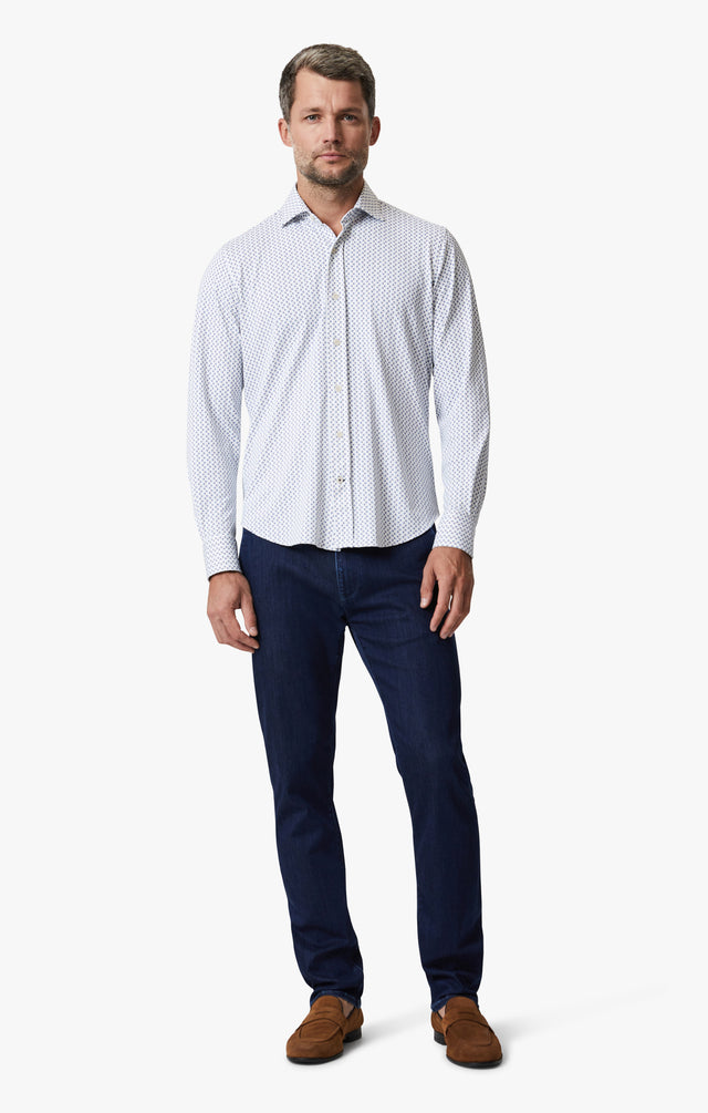 34 Heritage Ocean Dot Shirt White SS24-Men&#39;s Shirts-Brooklyn-Vancouver-Yaletown-Canada