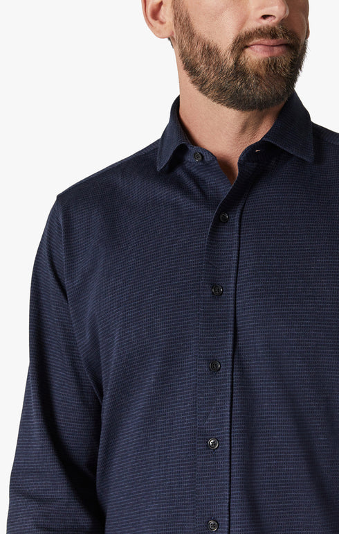 34 Heritage Shirt Structured Shirt Navy Blue-Men&#39;s Shirts-Brooklyn-Vancouver-Yaletown-Canada