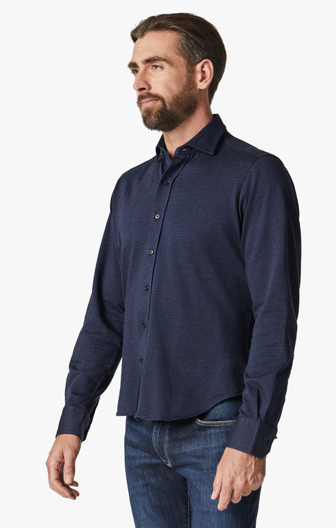 34 Heritage Shirt Structured Shirt Navy Blue-Men&#39;s Shirts-Brooklyn-Vancouver-Yaletown-Canada