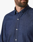 34 Heritage Shirt Denim Med Blue-Men's Shirts-Brooklyn-Vancouver-Yaletown-Canada