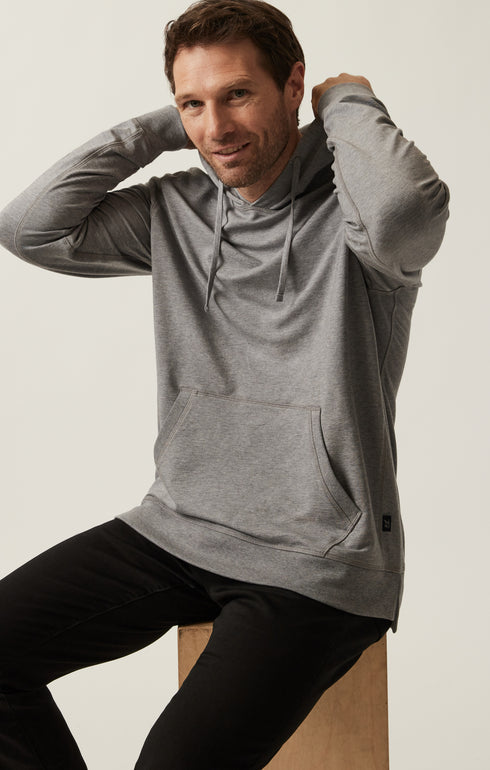 34 Heritage French Terry Hoodie Grey Melange-Men&#39;s Sweatshirts-Brooklyn-Vancouver-Yaletown-Canada