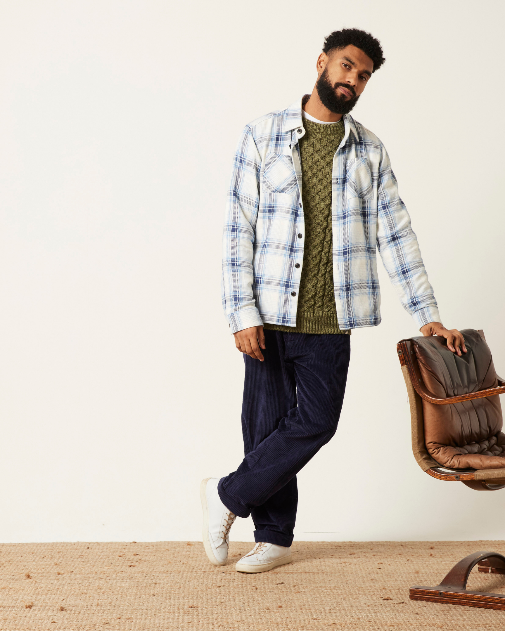 Peregrine Jacket Blunt Overshirt Blue Check-Men&#39;s Jackets-Brooklyn-Vancouver-Yaletown-Canada