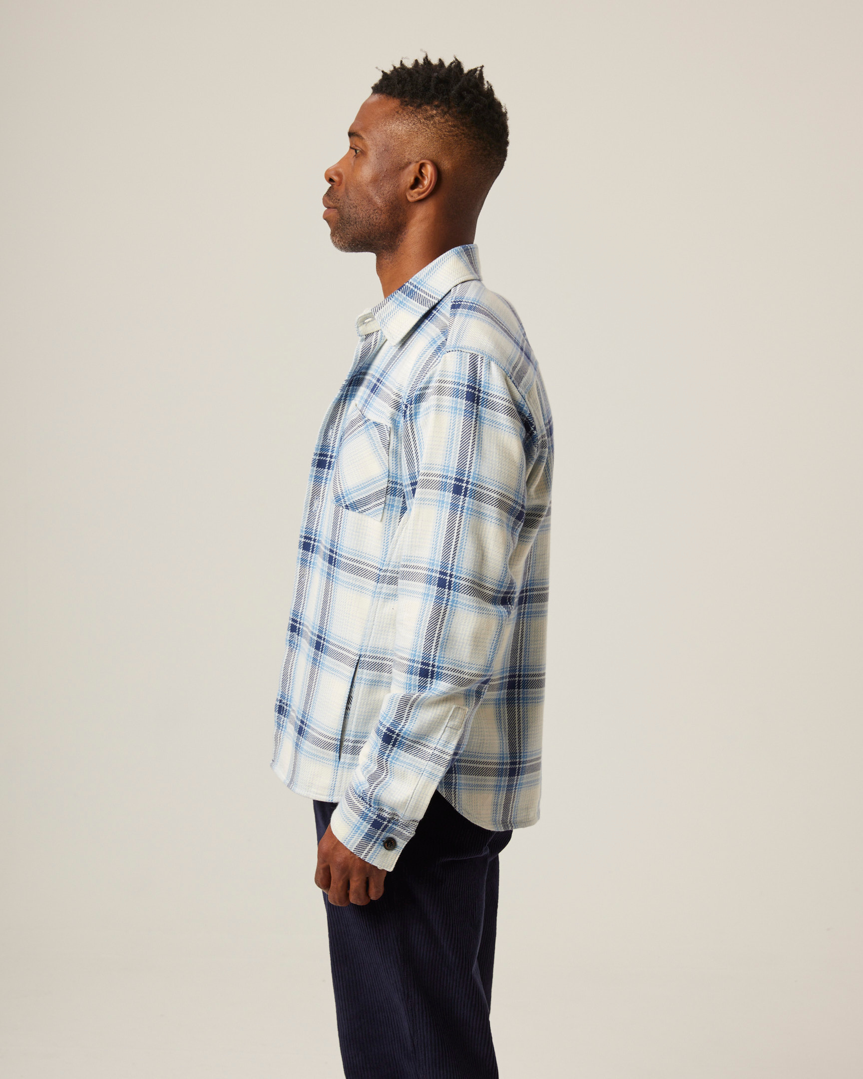 Peregrine Jacket Blunt Overshirt Blue Check-Men&#39;s Jackets-Brooklyn-Vancouver-Yaletown-Canada