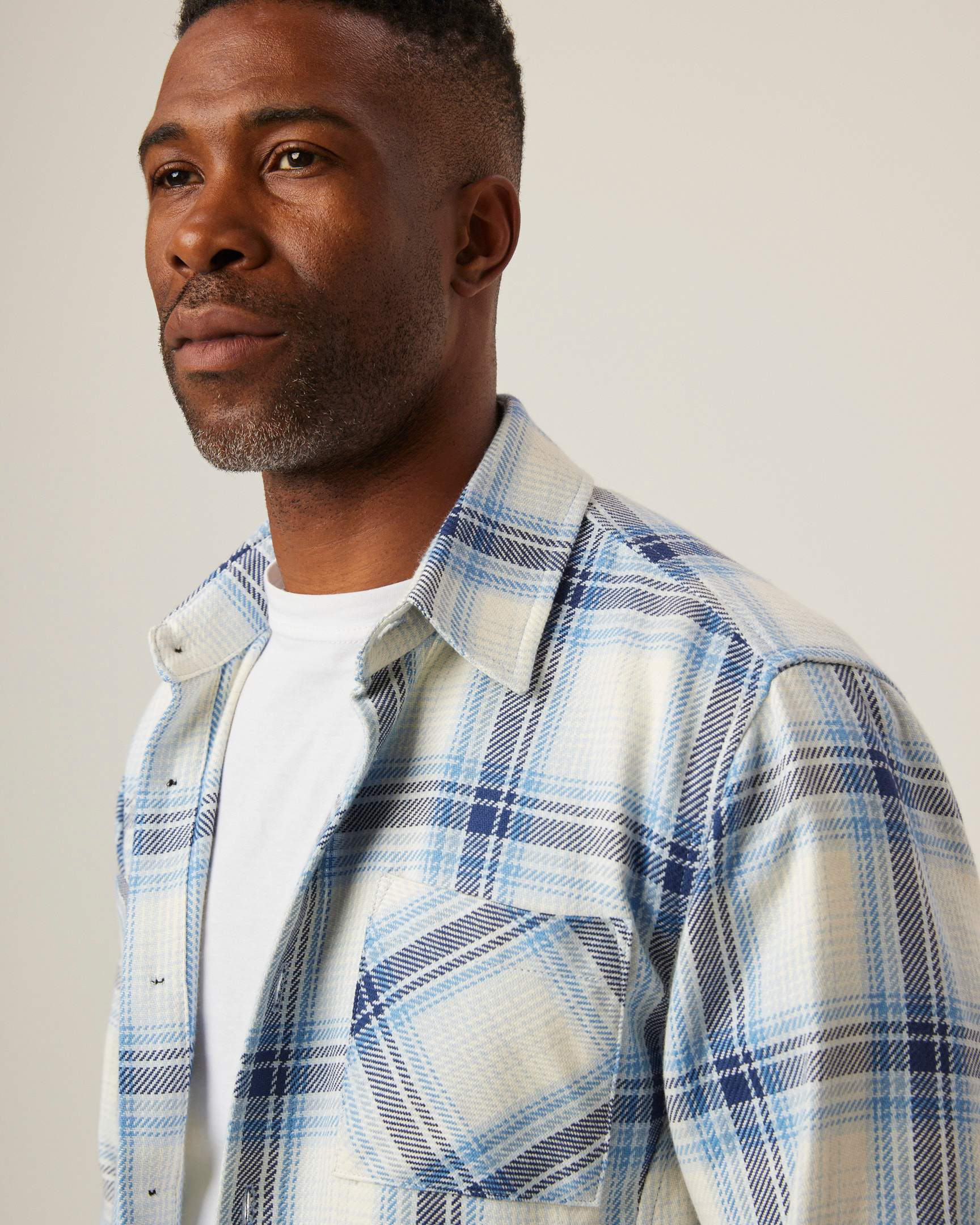 Peregrine Jacket Blunt Overshirt Blue Check-Men&#39;s Jackets-Brooklyn-Vancouver-Yaletown-Canada