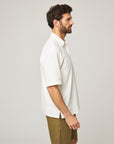 Peregrine Beach Shirt SS White Stripe-Men's Shirts-Brooklyn-Vancouver-Yaletown-Canada