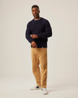 Peregrine Sweater Winston Crew Jumper Navy-Men's Sweaters-Brooklyn-Vancouver-Yaletown-Canada