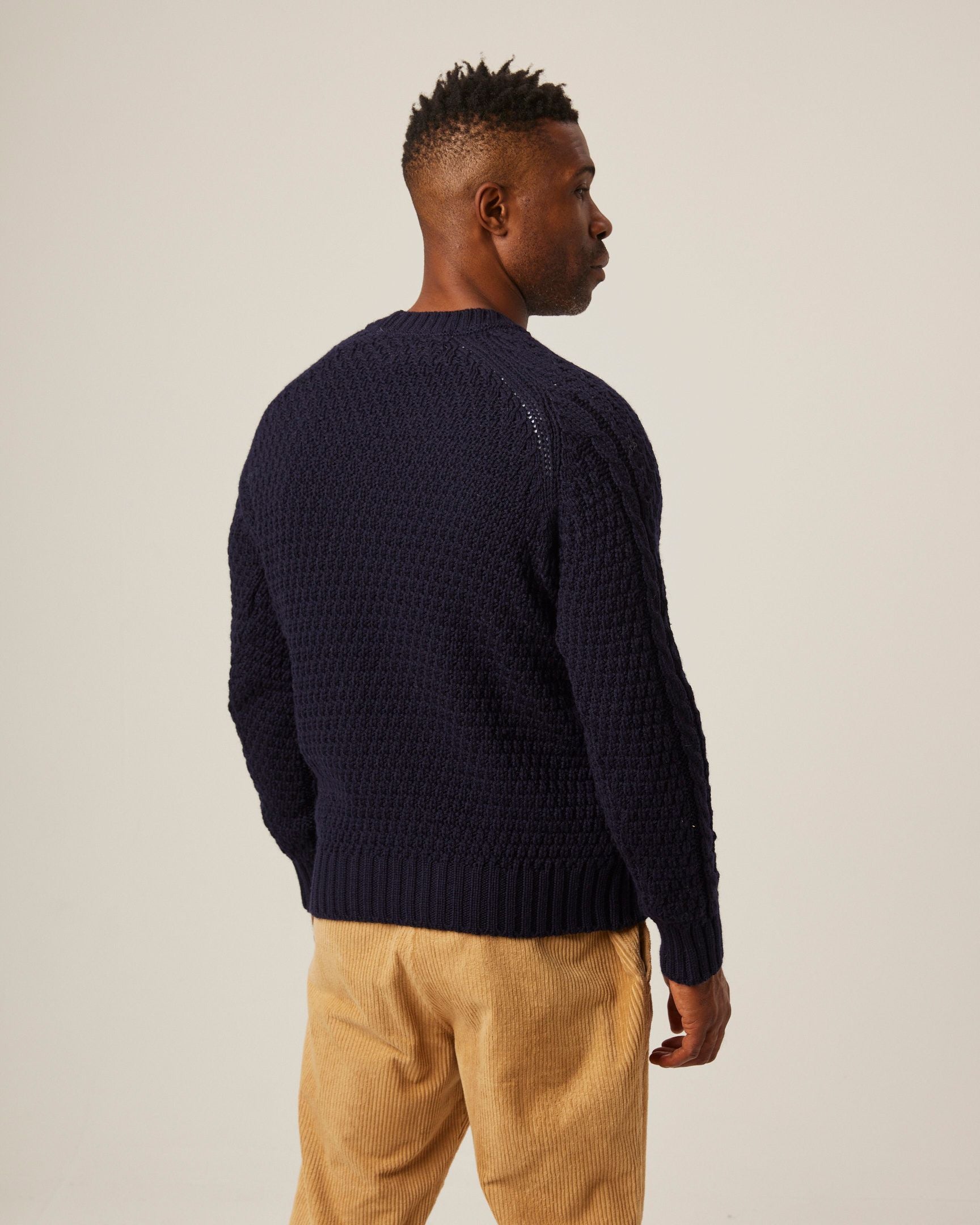 Peregrine Sweater Winston Crew Jumper Navy-Men&#39;s Sweaters-Brooklyn-Vancouver-Yaletown-Canada