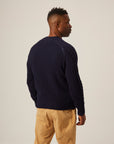 Peregrine Sweater Winston Crew Jumper Navy-Men's Sweaters-Brooklyn-Vancouver-Yaletown-Canada