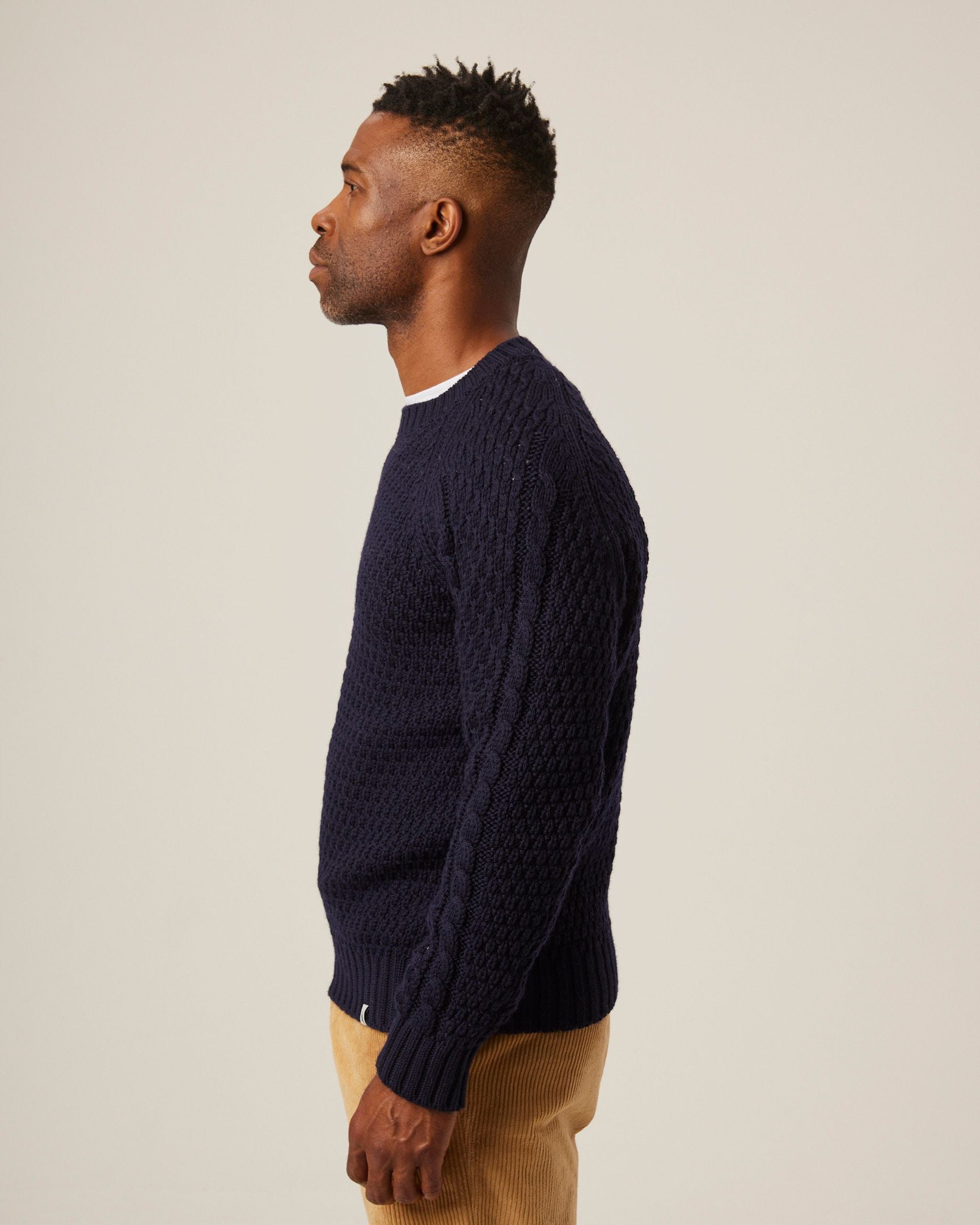 Peregrine Sweater Winston Crew Jumper Navy-Men&#39;s Sweaters-Brooklyn-Vancouver-Yaletown-Canada