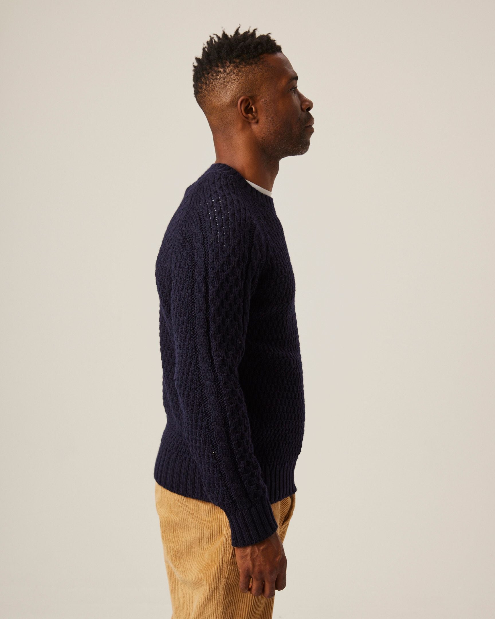 Peregrine Sweater Winston Crew Jumper Navy-Men&#39;s Sweaters-Brooklyn-Vancouver-Yaletown-Canada